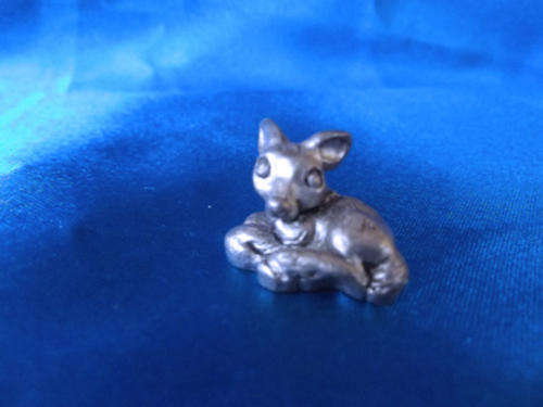 Old Pewter Deer Figure
