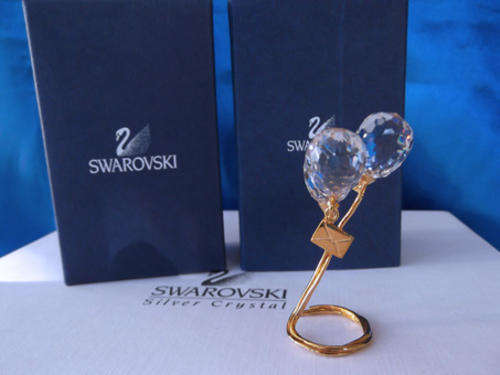 Swarovski Crystal Memories Balloon`s 18c Gold plated