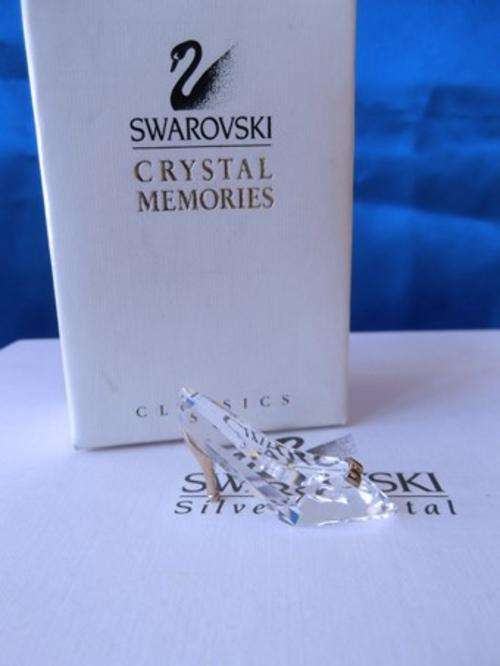 GENUINE Swarovski Crystal Memories Classics  High Heel Shoe 18ct Gold Plated