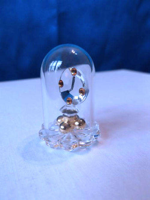 Austrian Crystal Clock in Glass Dome