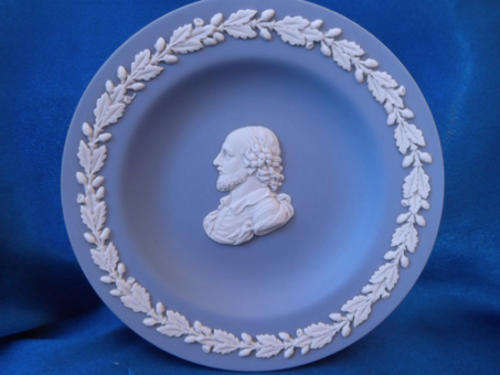 Vintage Wedgwood Jasper Blue Round Dish  #