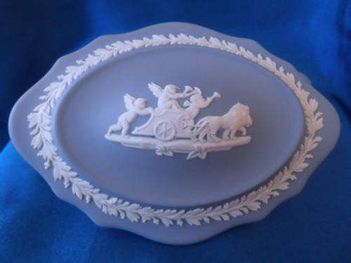 Wedgewood Jasper Blue Lidded Dish