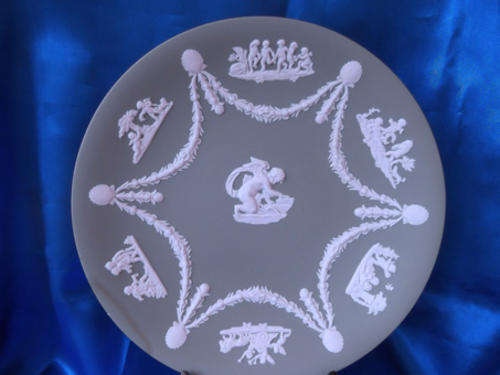 Vintage Wedgwood Jasper Sage Green Large Display Plate