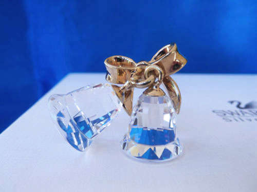 Swarovski Memories Silver Crystal Bells Gold Plated