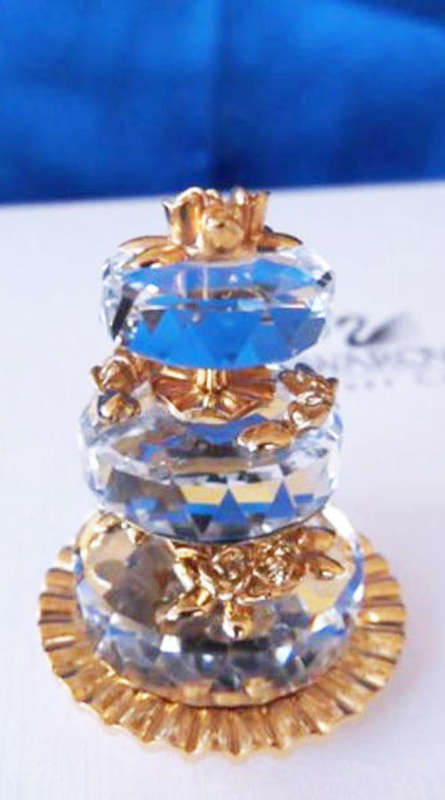 GENUINE Swarovski Silver Wedding Cake MEMORIES 3 TIER