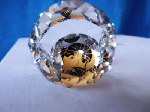 SWAROVSKI CRYSTAL 30mm ZODIAC PAPERWEIGHT - ARIES *