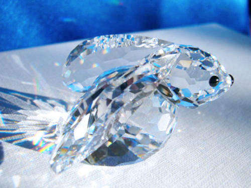 SWAROVSKI CRYSTAL BUNNY RABBIT RARE RETIRED  IN BOX