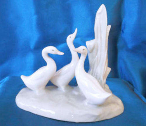 Three (3) White Ducks - NAO Figurine by Lladro