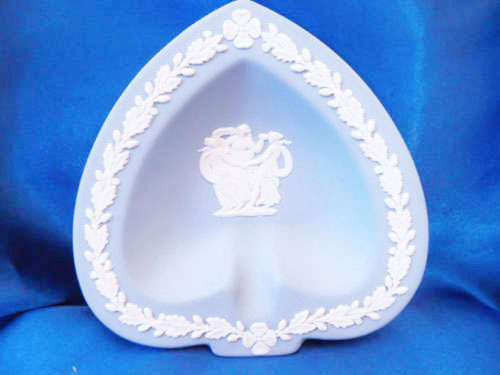 Vintage Wedgwood Jasper Blue Spade Dish  #