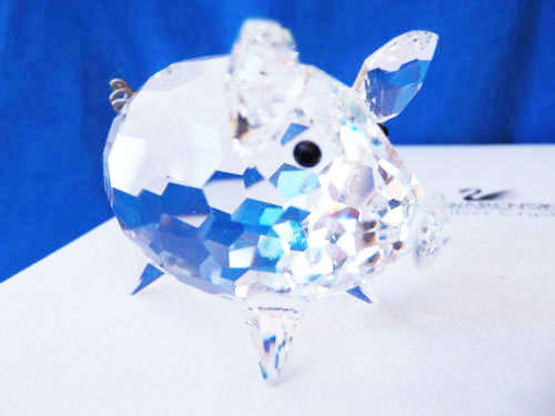 SWAROVSKI SILVER CRYSTAL ANIMAL MINI PIG