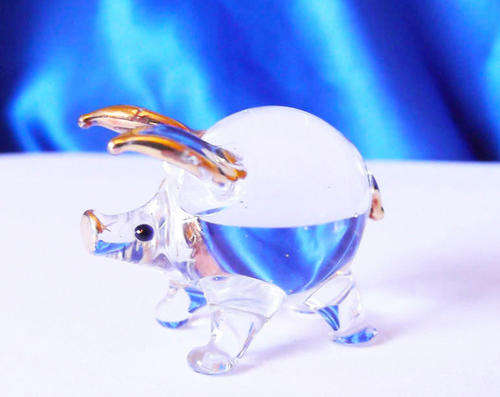 Glass Sweet Solid Piglet Pig