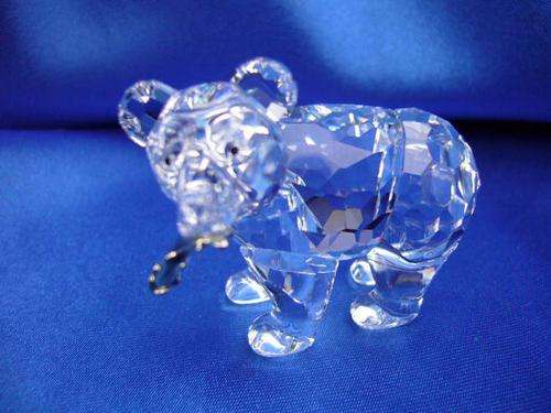 GENUINE Swarovski Silver Crystal Grizzly Cub retired