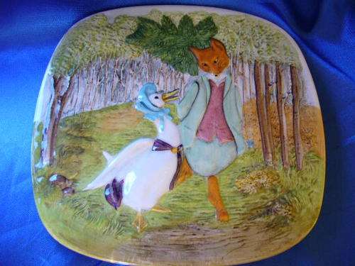 Beswick - Beatrix Potter - Vintage 1st Edition Jemima Puddleduck &Foxy Whiskered Gentleman Plaque