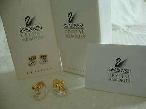GENUINE Swarovski Crystal Memories CUTE BABY SHOES 18ct gold plated