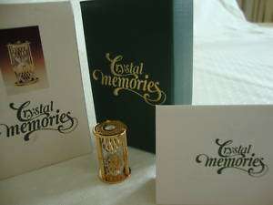 GENUINE Swarovski Crystal   Memories HOUR GLASS GOLD PLATED MINT