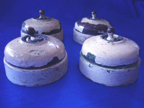 Four Vintage  Brass Light Switches "Slick"