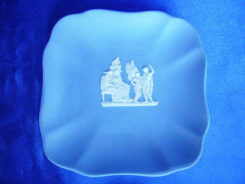 ****** Wedgewood Jasper Blue Square Dish******