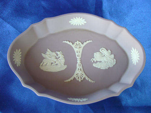 ****** Vintage Wedgewood jasper Pink Trinket Dish ******
