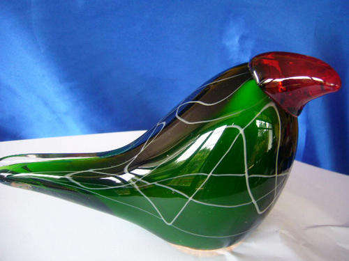 Vintage Heavy and large Bird Glass Paperweight Stunning Murano?