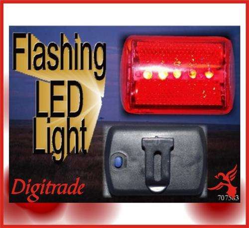 5 LED SAFETY FLASHING LIGHT with a belt & bicycle clip - Safety in the dark is always a priority!!!