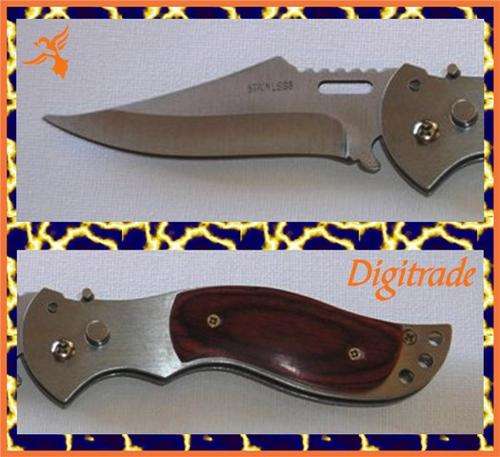 RED RIDGEBACK LOCK KNIFE - Stainless Steel Blade - Belt Clip - *** SUPER KNIFE ***