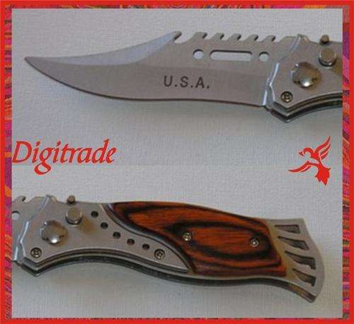 ELVEON FLICK KNIFE - **Top Quality Craftmanship** Safety Lock Mechanism. *** WHAT A DESIGN!! ***