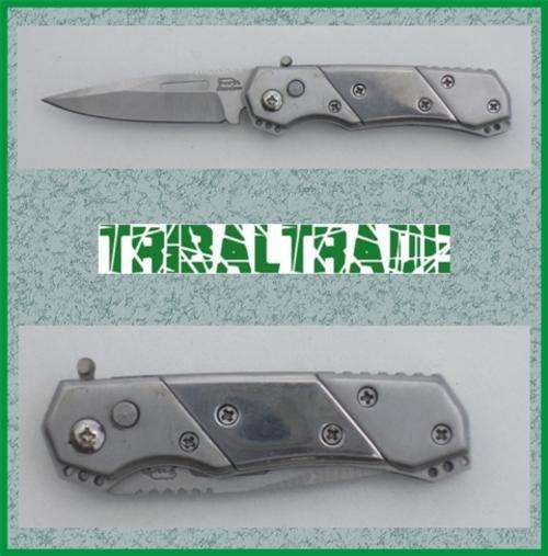 4 on Auction! - PERITO FLICK BLADE Pocket Knife - Stainless Steel Blade & Handle - NICE GIFT!!