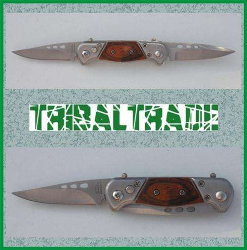 BI-POLAR TWIN BLADE Flick Knife - Blades lock individually *** VERY UNIQUE ***