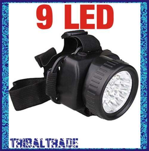 9LED HEADLAMP - Ultra Bright - Long Shots - Adjustable Headstrap - INDOOR OR OUTDOOR!!