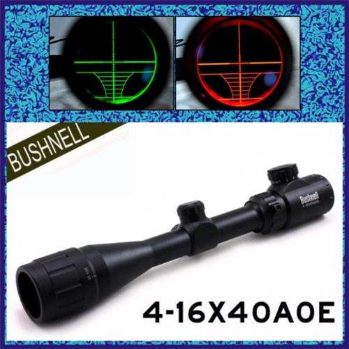 2 on Auction!!! BUSHNELL 4-16x40 AOE RED & GREEN Illuminated Rifle Scope with adjustable objective.