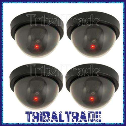 6 on Auction!! DUMMY SECURITY DOME CAMERA with a Flashing Red LED Light - LOOKS SO REAL!!