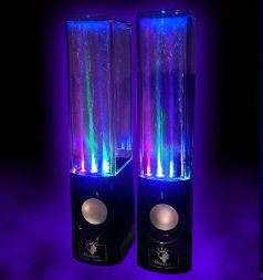 DANCING WATER SPEAKERS - The water dances to the beat! SET OF TWO SPEAKERS - SUPER COOL GADGET!!
