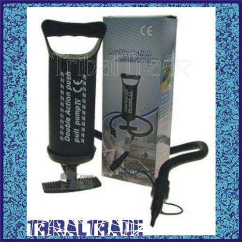 DOUBLE ACTION PUSH AND PULL PUMP - Pump your inflatables easy - 3 NOZZLES INCLUDED - VERY HANDY!!!