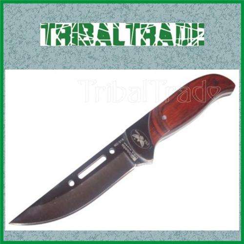 2 to GO!! USA COLUMBIA 018 FIXED BLADE SABER - 200mm Length - Wooden Grip - Nylon Sheath - QUALITY!!