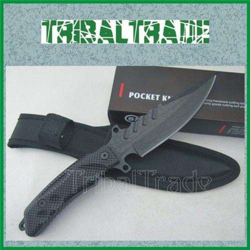 2 to GO!! SR COLUMBIA S015 "Black Jungle" SURVIVAL FIXED BLADE KNIFE - 265mm Length - UNIQUE DESIGN!