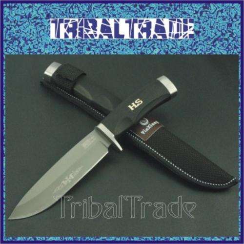 3 to GO!! HS A319 TACTICAL KNIFE - Nylon Pouch - SOLID 250mm Length - Titanium Coated Blade - *WOW*