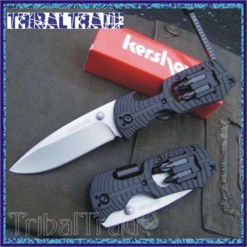 2 to GO!! KERSHAW 1920 SELECT FIRE MANUAL FINE EDGE KNIFE MULTI-TOOL - Satin Finish Blade - QUALITY!