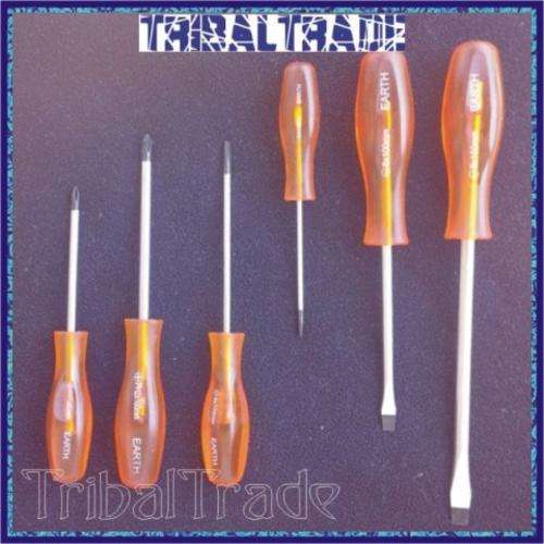 5 Sets to GO!! EARTH SCREWDRIVER SET - 6 Piece - CHROME VANADIUM - Best Quality!!