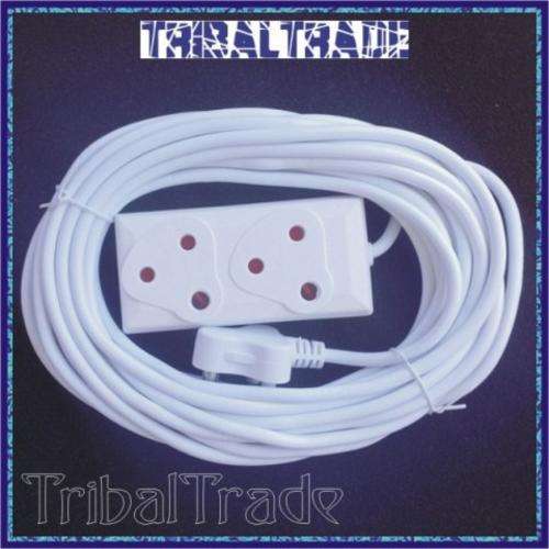 10m EXTENSION CORD with a TWO-WAY MULTI-PLUG - 10A, 250V PLUG - QUALITY ELECTRICAL CORD!!