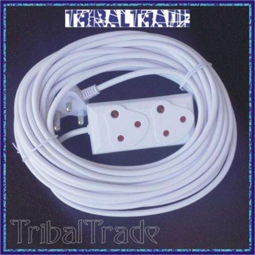 15m EXTENSION CORD with a TWO-WAY MULTI-PLUG - 10A, 250V PLUG - QUALITY ELECTRICAL CORD!! 4 to Go!!
