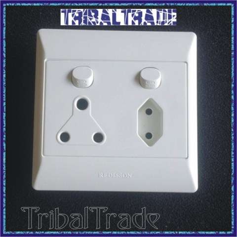 REDISSON SINGLE SOCKET WITH A TWIN-PLUG OUTLET - 16A, 250V - NEW ARRIVAL!! 12 to Go!!