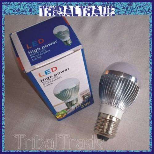 3W E27 SCREW-IN HIGH POWER ELECTRONIC FLUORESCENT LED BULB - 20 AVAILABLE!!