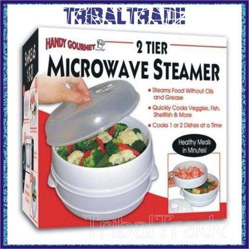 HANDY GOURMET TWO-TIER MICROWAVE STEAMER - Healthy Meals in Minutes!! Limited Offer!!
