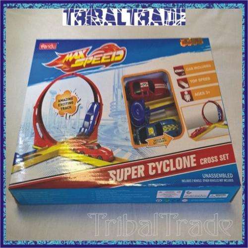 MAX SPEED SUPER CYCLONE CROSS SET - Includes 2 Cars & Track - Get your XMas Goodies Ready!! WOW!!