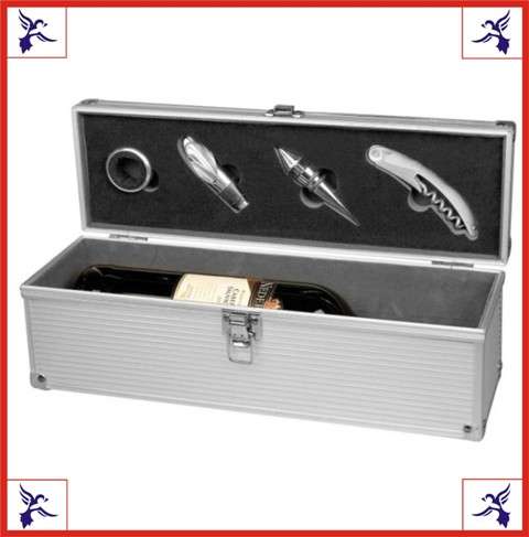 ALUMINIUM WINE BOX for one bottle of wine - Beautiful gift idea.