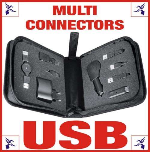 MULTI-CONNECTOR SET - 220V or 12V - USB Ports for mobile phones - Make downloads EASY!!!!