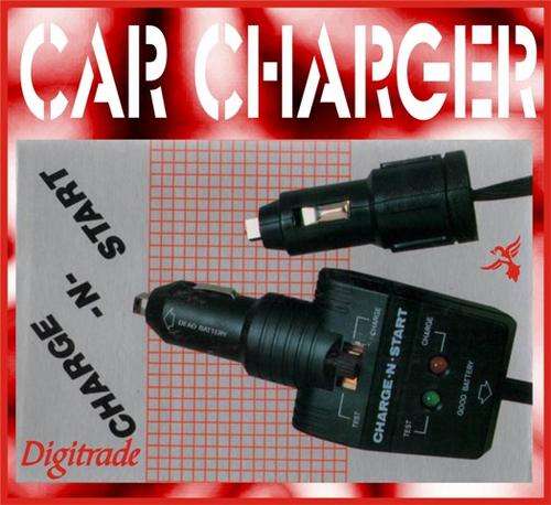 CAR CHARGER - PLUG IN, CHARGE AND START - Do not get caught with a flat battery unexpectedly!!!