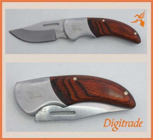 GOBI DESERT POCKET KNIFE - Rosewood Handle and Stainless Steel Blade - *** GREAT DESIGN!!! ***