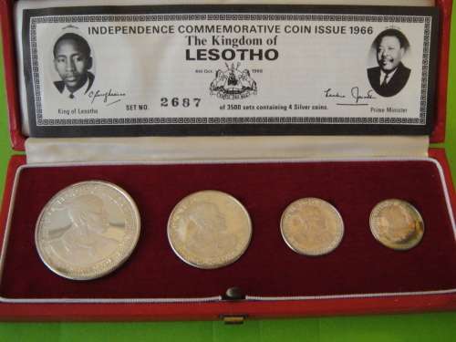 1966 LESOTHO COMMEMORATIVE SILVER COIN SET
