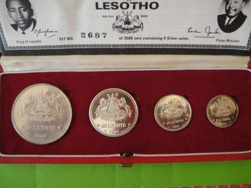 1966 LESOTHO COMMEMORATIVE SILVER COIN SET